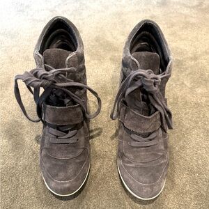 Ash Bowie Women’s hi top grey suede platform sneaker Size 9